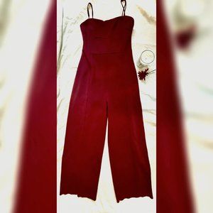 Urban Outfitters Red Sleveless Jumpsuit